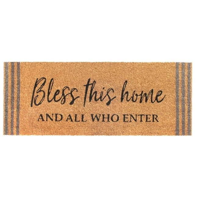 Black Bless This Home and All Doormat