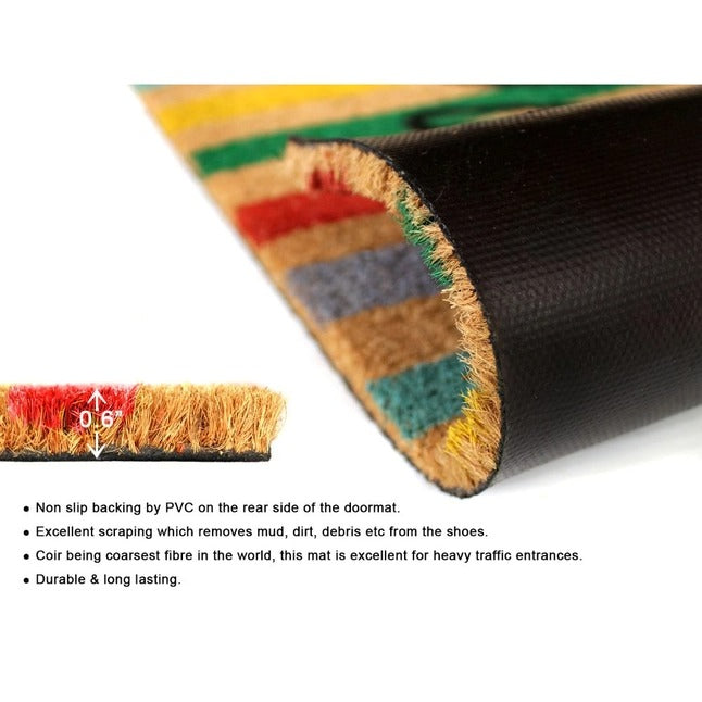 Natural Machine Tufted Hello