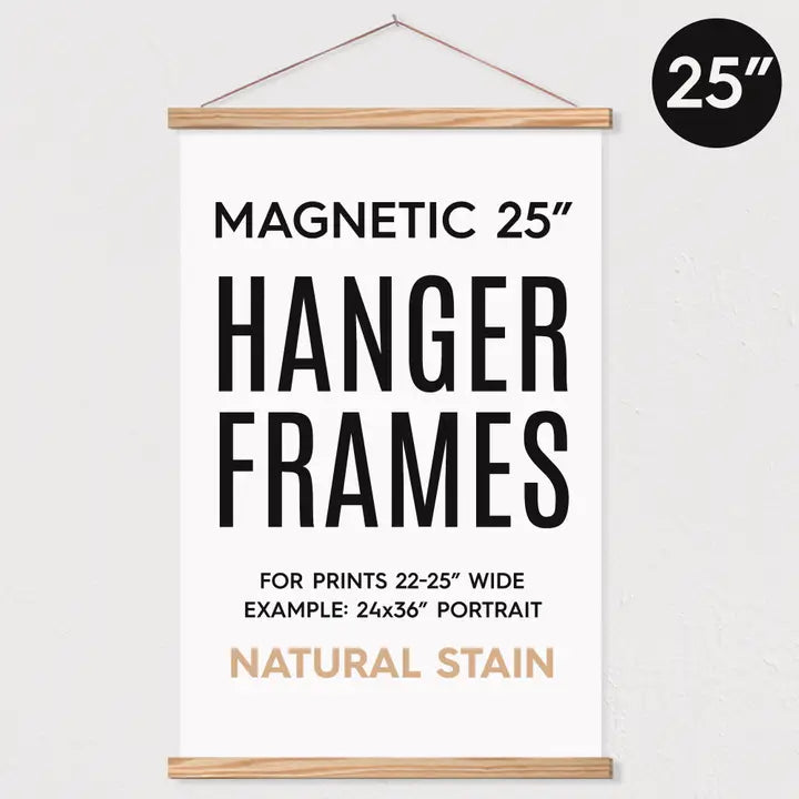 25" Magnetic Poster Hanger Frame For 24x36" Portrait Print