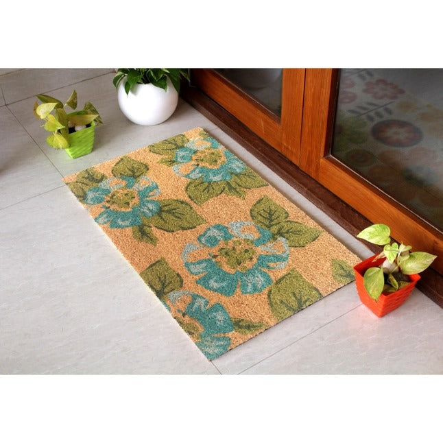 Blue Flowers Doormat