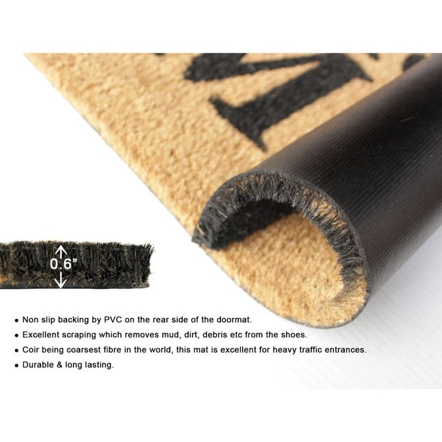 Black Tufted Home Paws Border Doormat