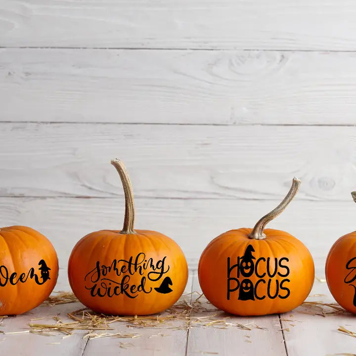 Assorted Designs Halloween Pumpkin Window Door Halloween Sticker Labels