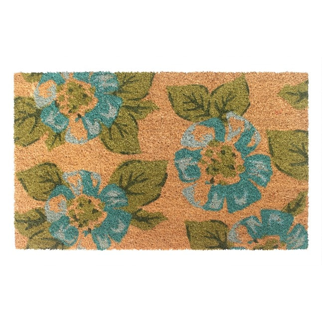 Blue Flowers Doormat