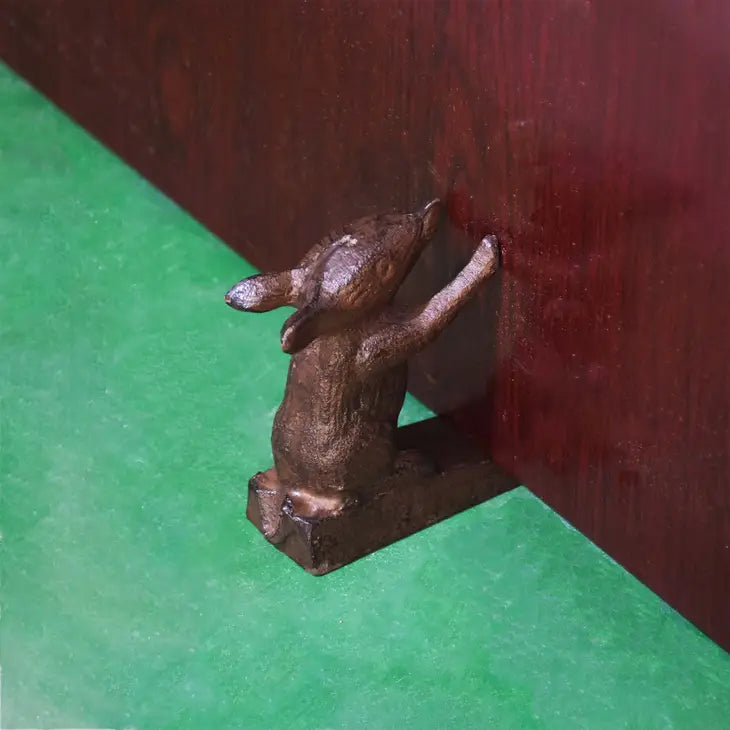 Decorative Mouse Statue Door Wedge or Stopper Antique Brown