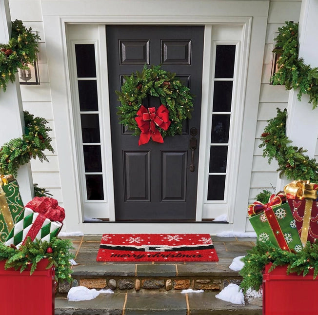 White Merry Christmas Doormat