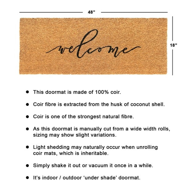 Black Scripty Welcome Doormat