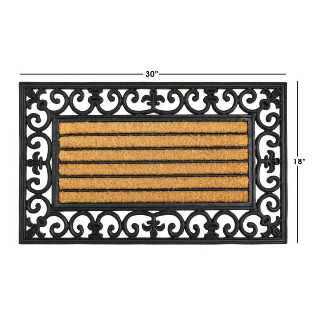 Rubber Coir Classic Irongate Rect Doormat