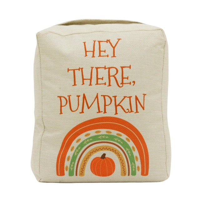 Hey There, Pumpkin Fabric Door Stop Room Decor