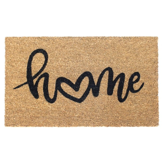 Black Home with Love Doormat