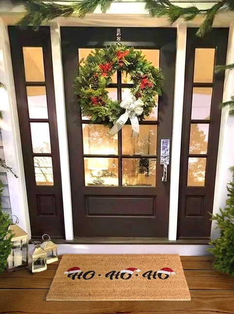 Red Machine Tufted Ho Ho Ho Doormat