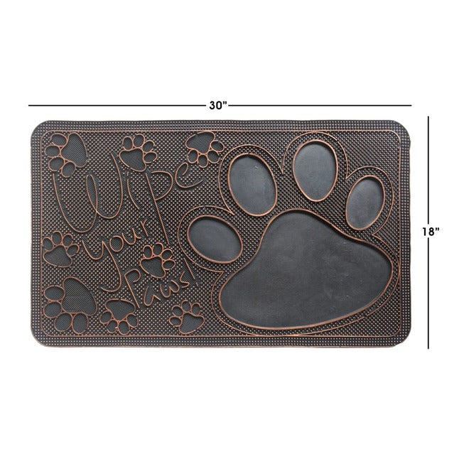 Wipe Your Paws Rubber Doormat
