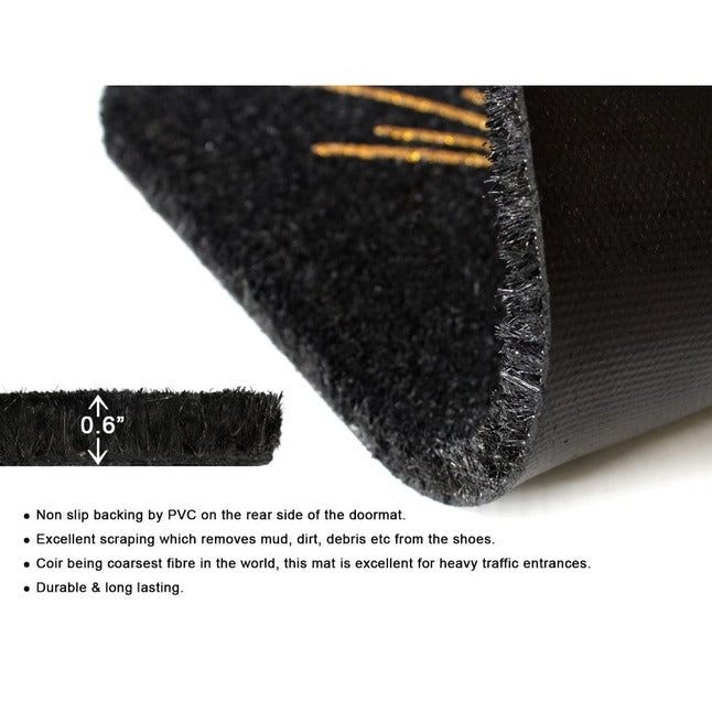 Black Machine Tufted Glitter Shaped Cat