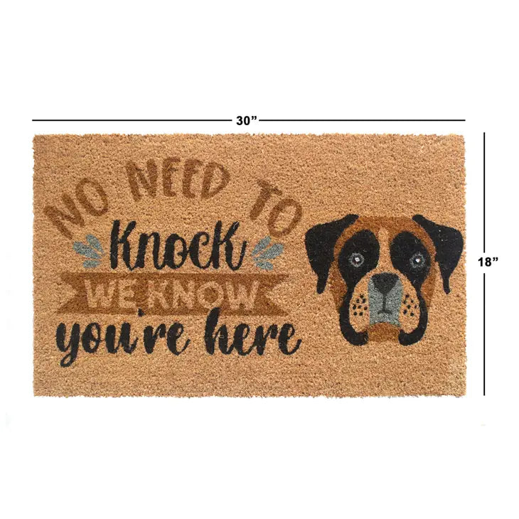 No Need To Knock Dog Doormat