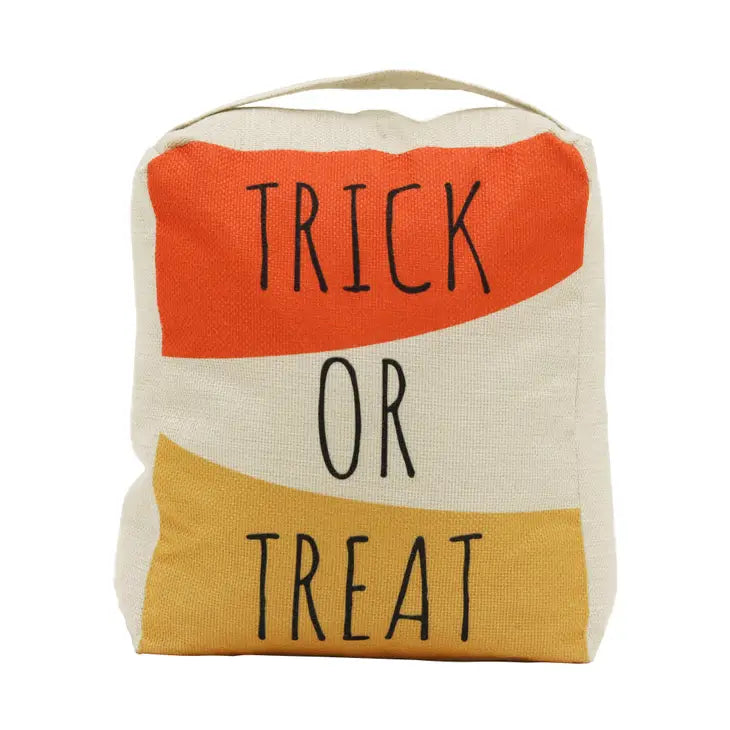 Weighted Fabric Door Stop with Handle -Trick or Treat