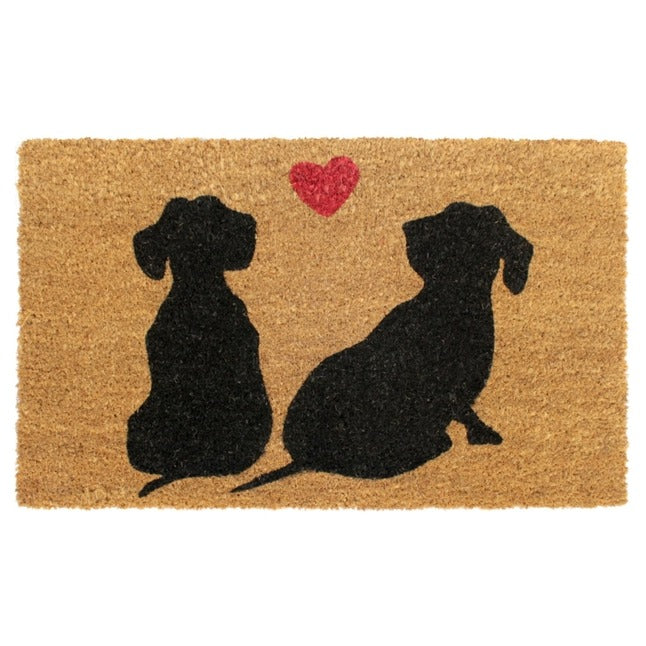 Red Machine Tufted Dogs Love Doormat