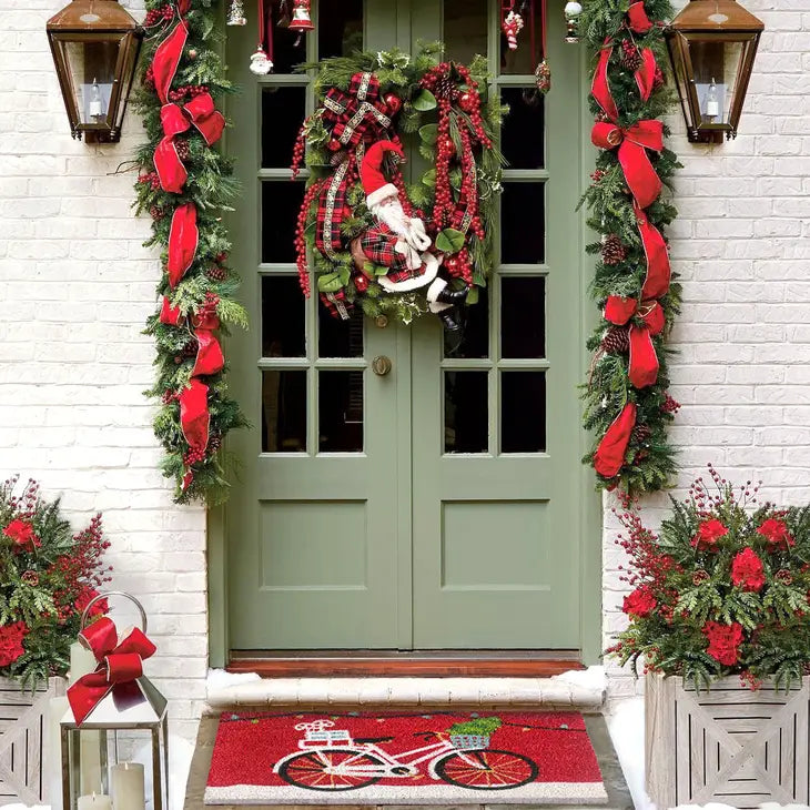 Multi Tufted Christmas Cycle Doormat