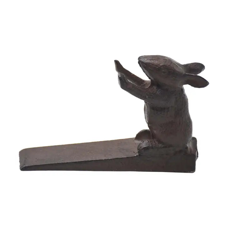 Decorative Mouse Statue Door Wedge or Stopper Antique Brown