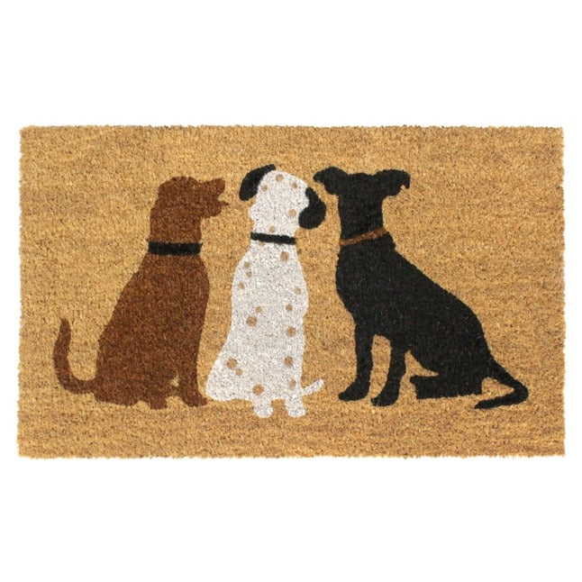 White Machine Tufted Dogs Doormat