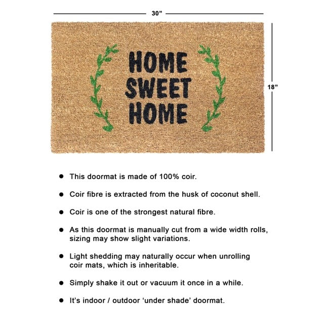 Black Home Sweet Home Doormat