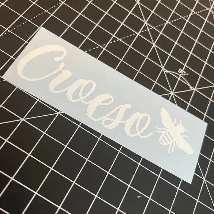 Croeso Welcome Welsh Bumble Bee Letter Box Door Decor House Sticker Label