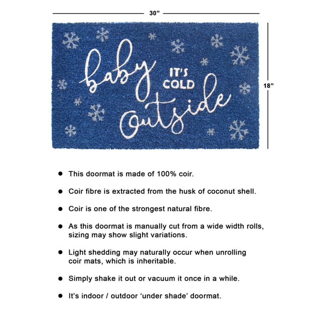 Blue Holiday Baby Out Snowflakes Area Rug