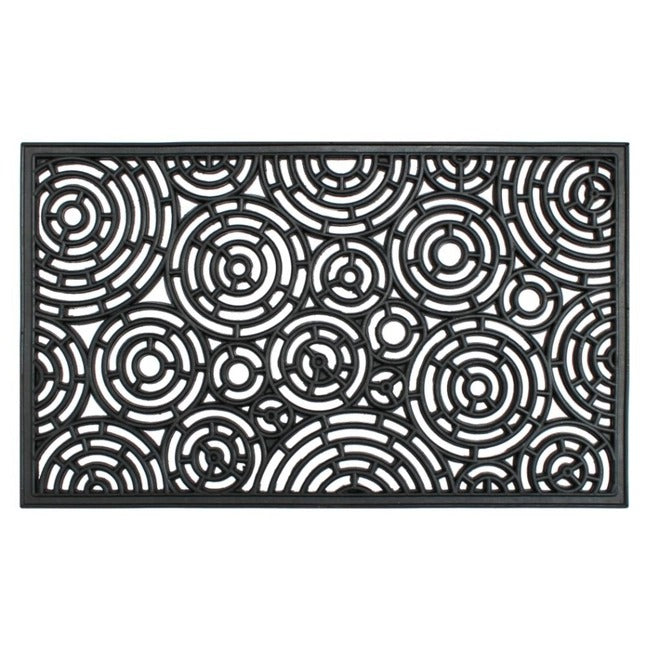 Moulded Circle Patterns Rubber Doormat
