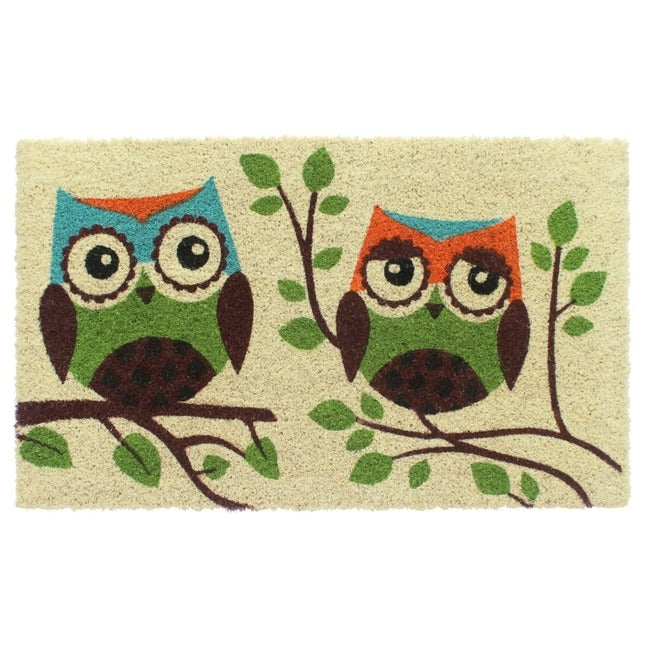 Bleach Tufted Two Owls Coir Doormat