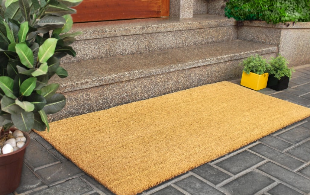 Natural Machine Tufted Plain Doormat