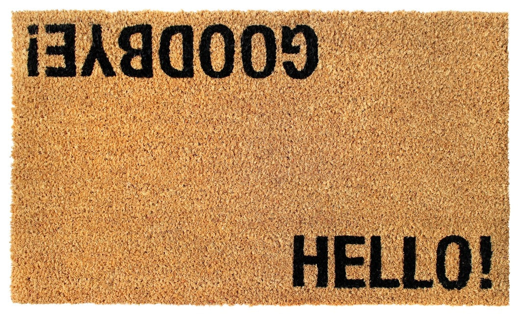 Black Hello-Good Bye Doormat