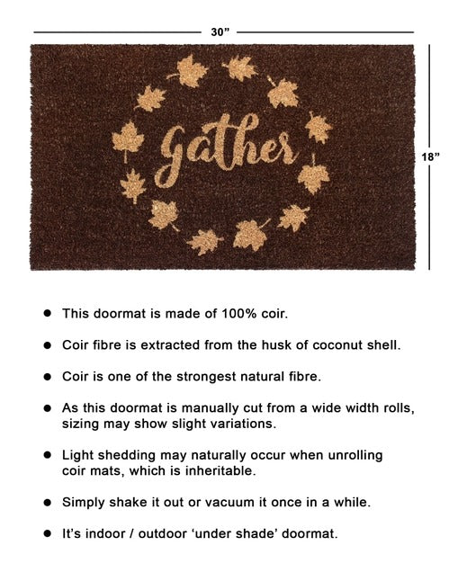 Natural Machine Tufted Gather Doormat