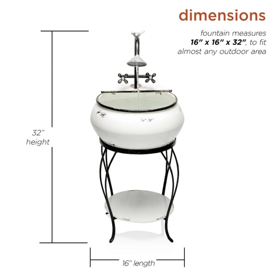 Alpine Corporation Outdoor Vintage Sink Fountain and Stand