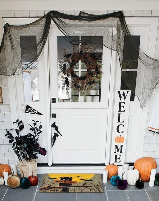 Multi Tufted Trick or Treat Owl Doormat