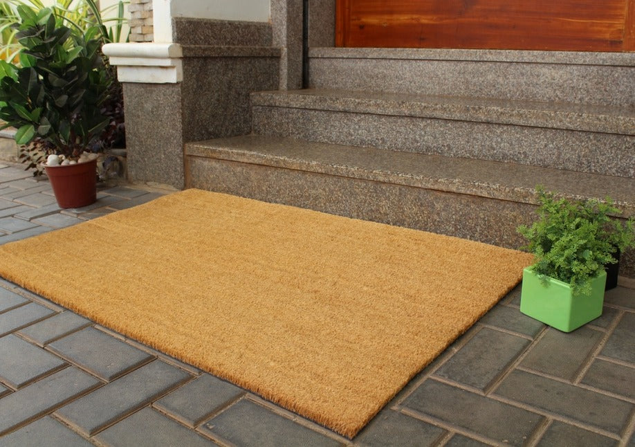 Natural Machine Tufted Plain Doormat