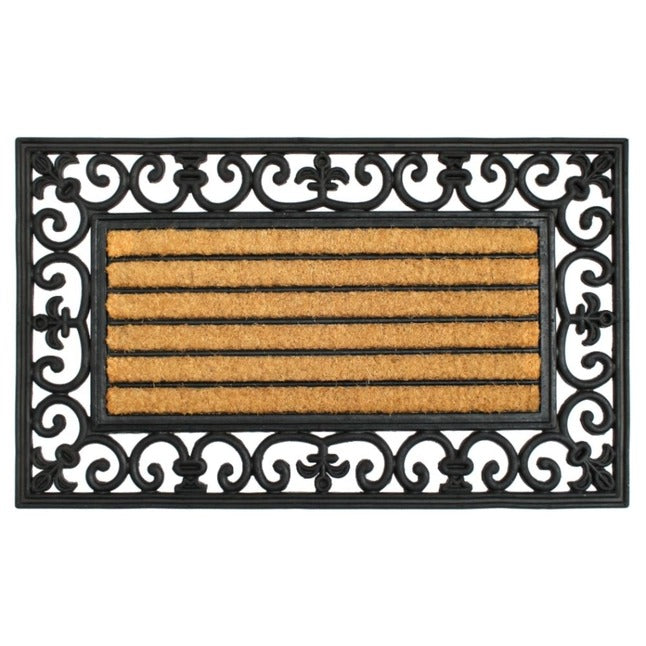 Rubber Coir Classic Irongate Rect Doormat