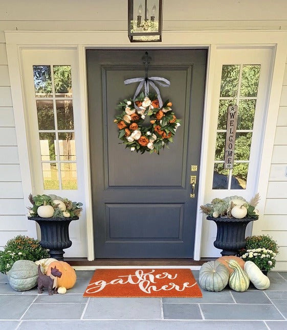 White Machine Tufted Gather Here Doormat