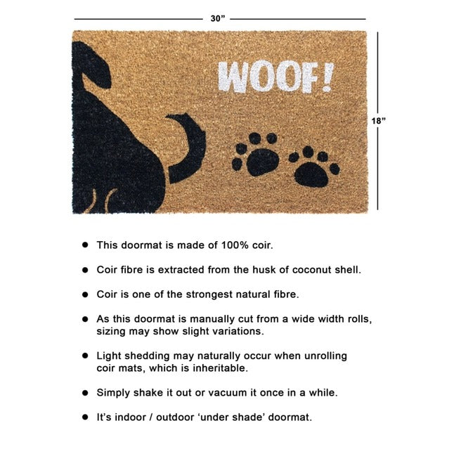 White Machine Tufted Woof Doormat