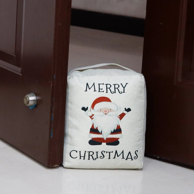 Merry Christmas Christmas Fabric Door Stop with Handle
