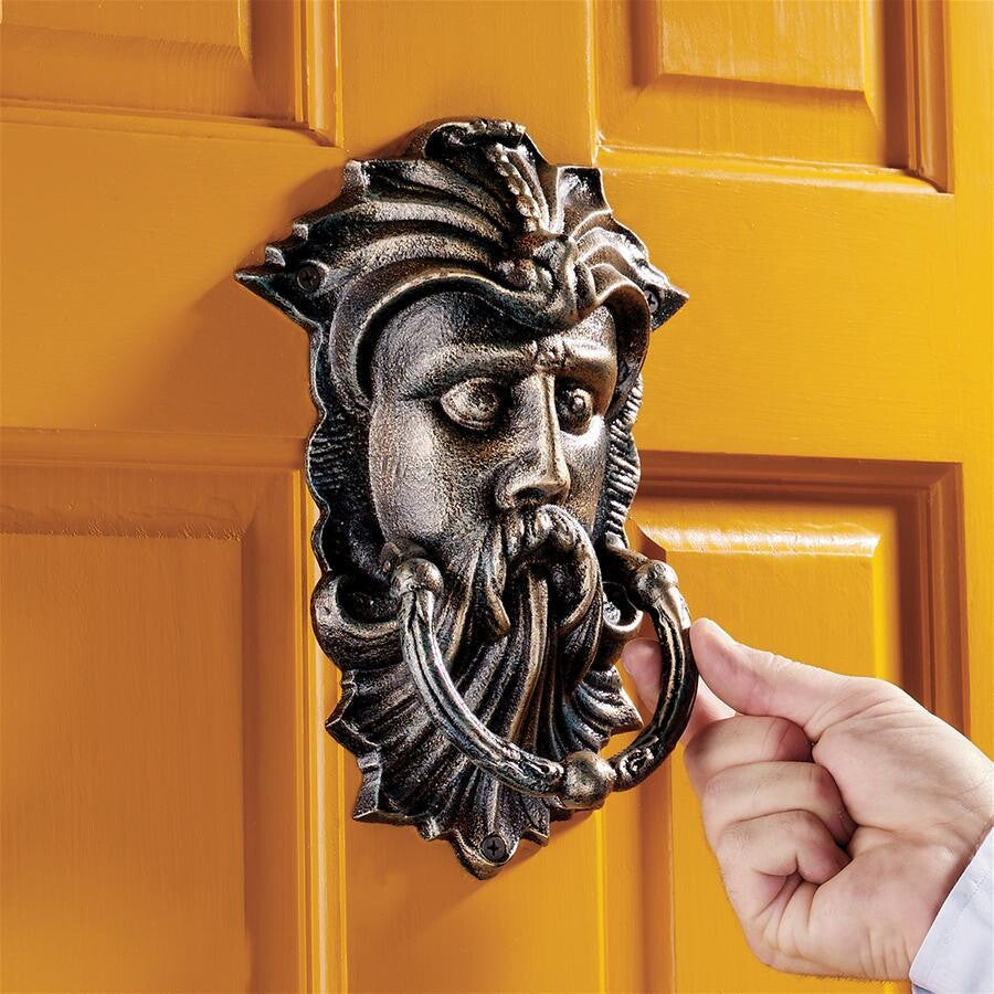 Sutherland House Greenman Authentic Foundry Iron Door Knocker