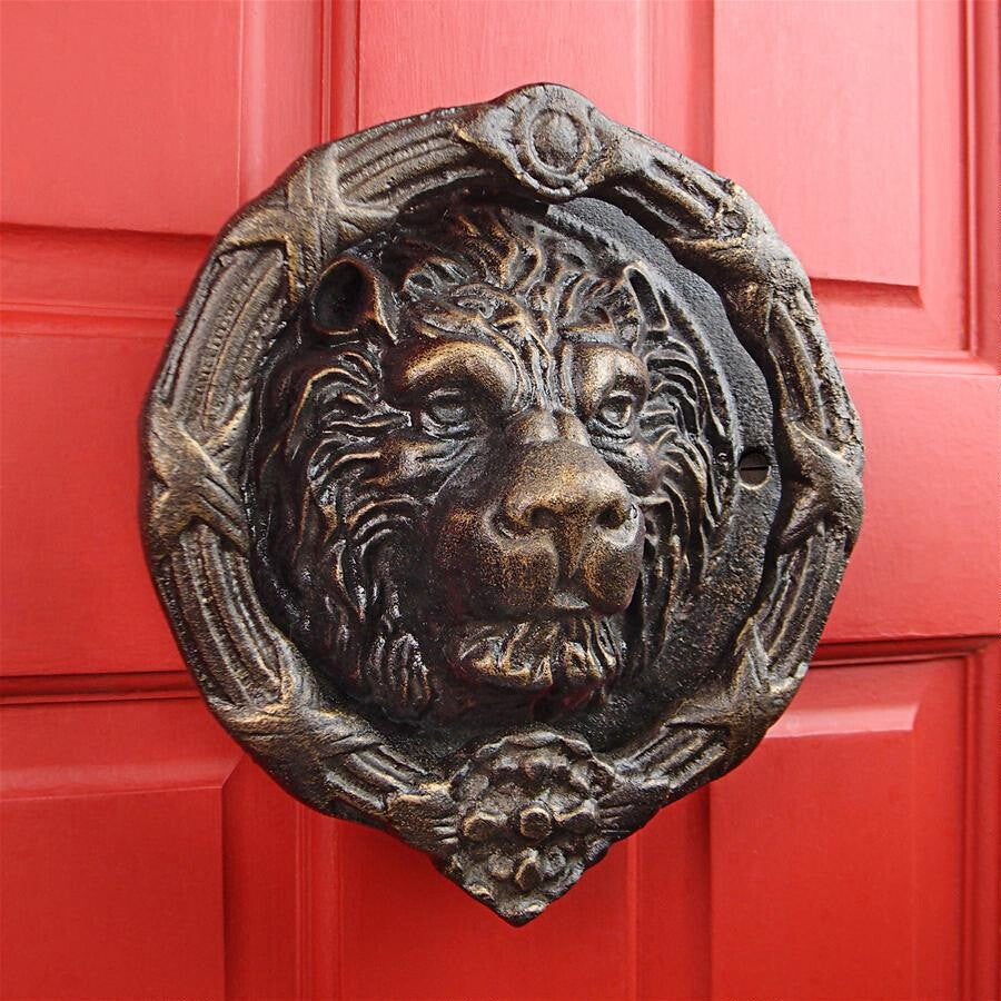 Pride of the Lions Foundry Cast Iron Lion Door Knocker