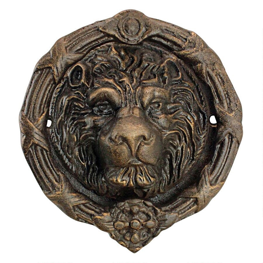 Pride of the Lions Foundry Cast Iron Lion Door Knocker