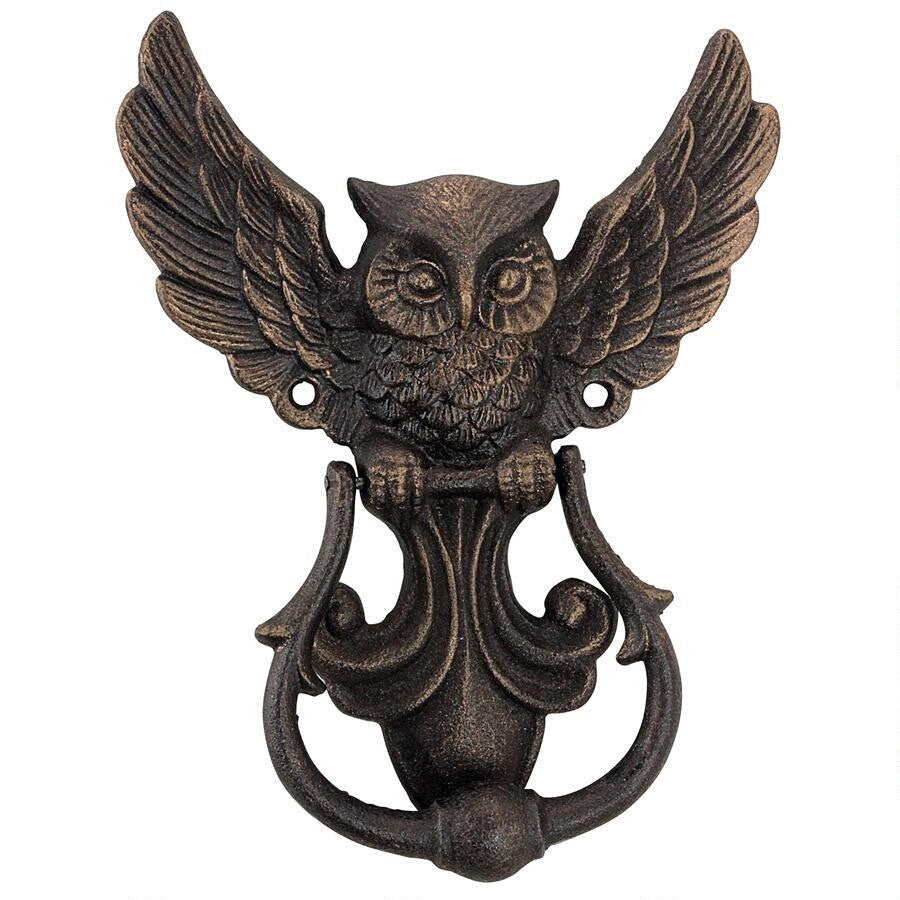 Mystical Spirit Owl Authentic Foundry Iron Door Knocker