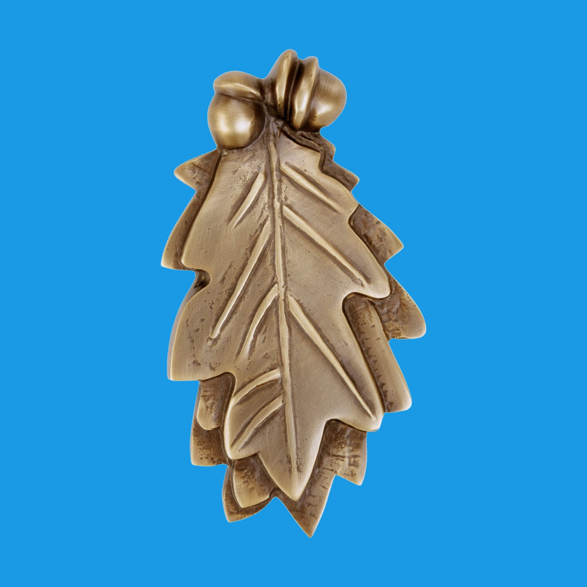 Antique Brass Oak Leaf 6 inch H x 3 inch W Door Knocker