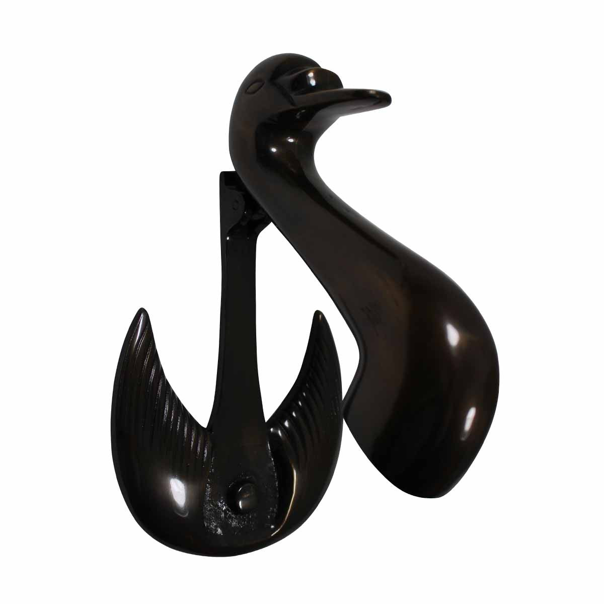 Antique Brass Victorian Door Knocker Swan 7" H