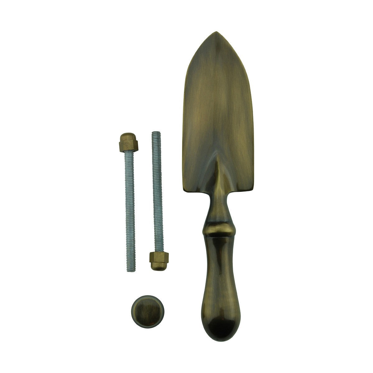 Antique Brass Vintage Door Knocker Garden Trowel 7"H