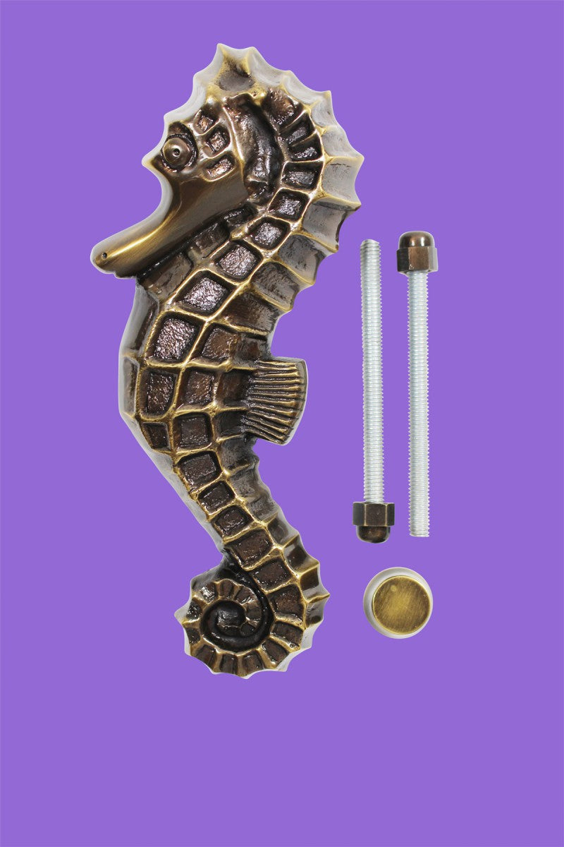 Antique Door Knocker Brass Antique Door Hardware Sea Horse Door Knocker 6 1/2