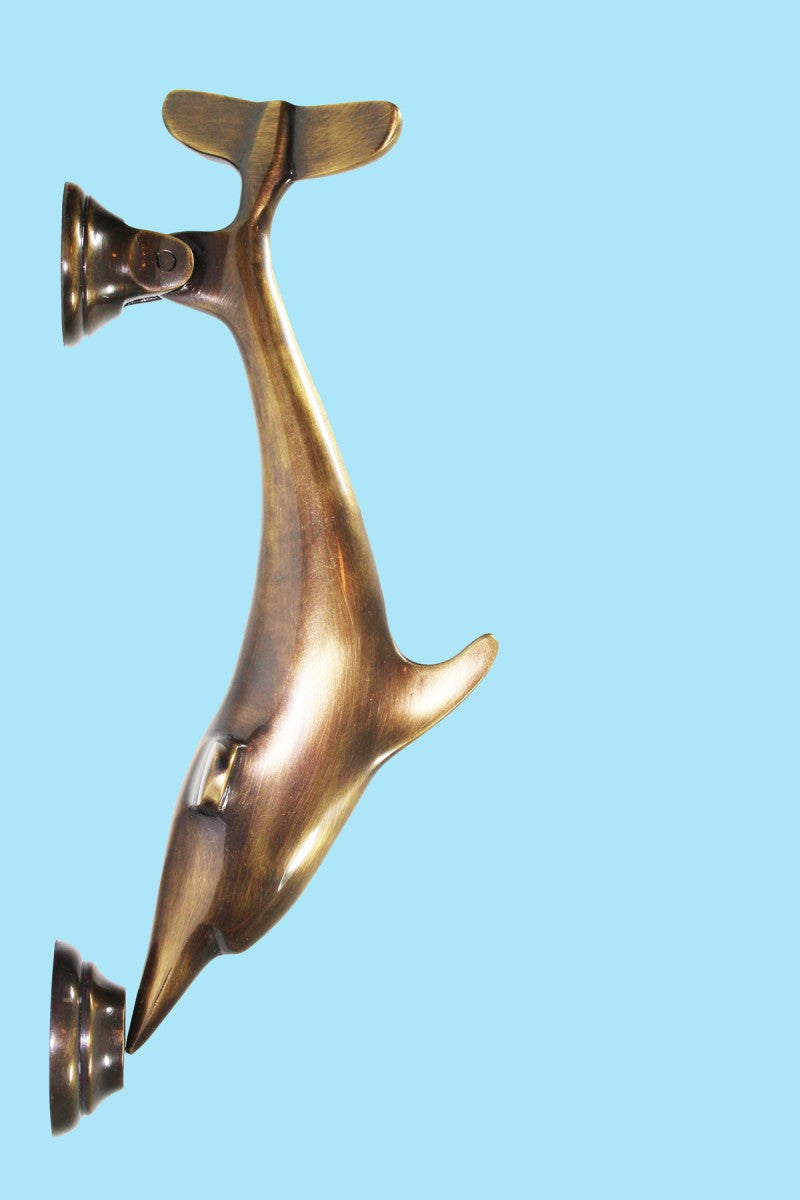 Antique Door Knocker Brass Vintage Antique Door Hardware Fish Door Knocker Dolphin 8 Inch