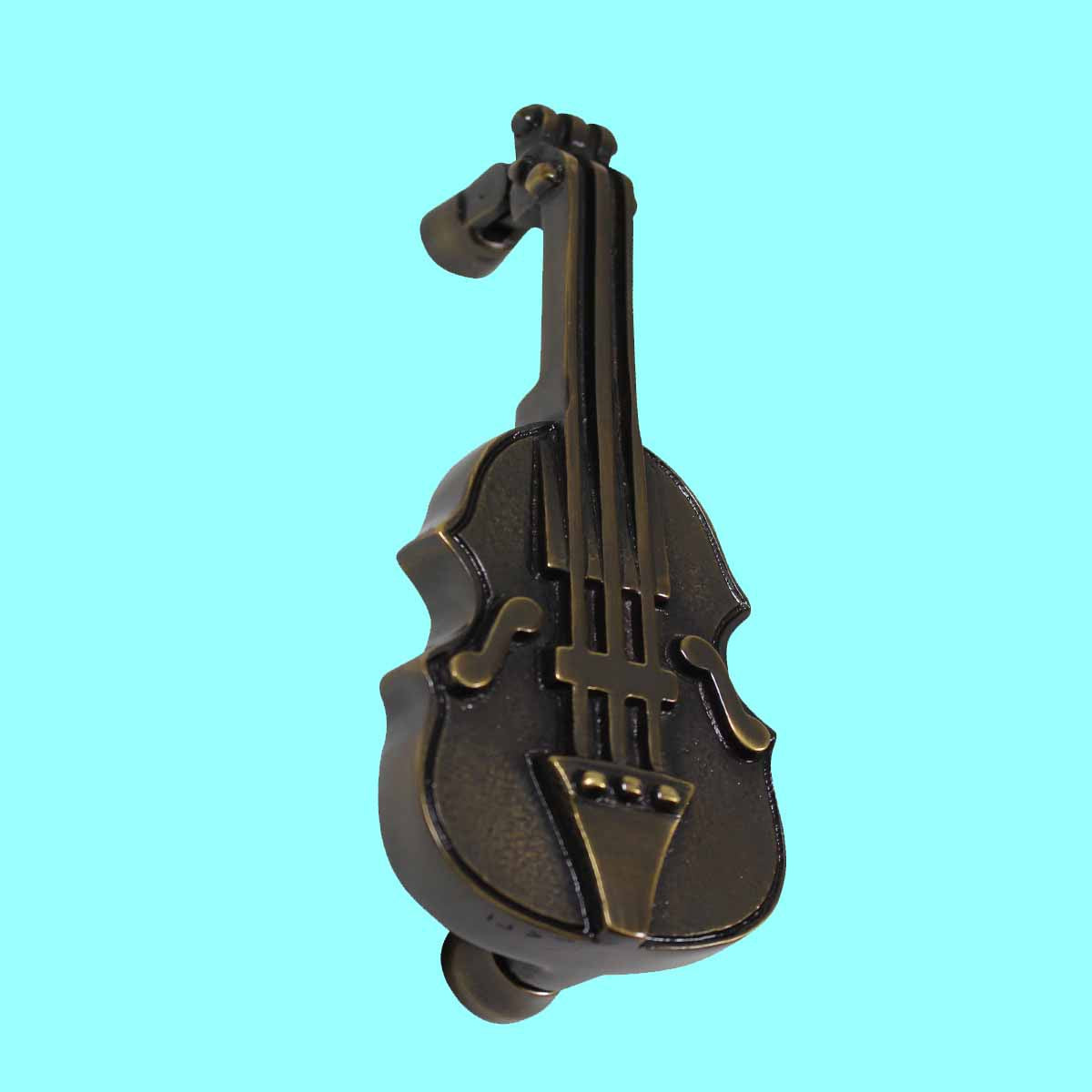 Antique Door Knocker Brass Vintage Antique Door Hardware Violin Door Knocker 6.5
