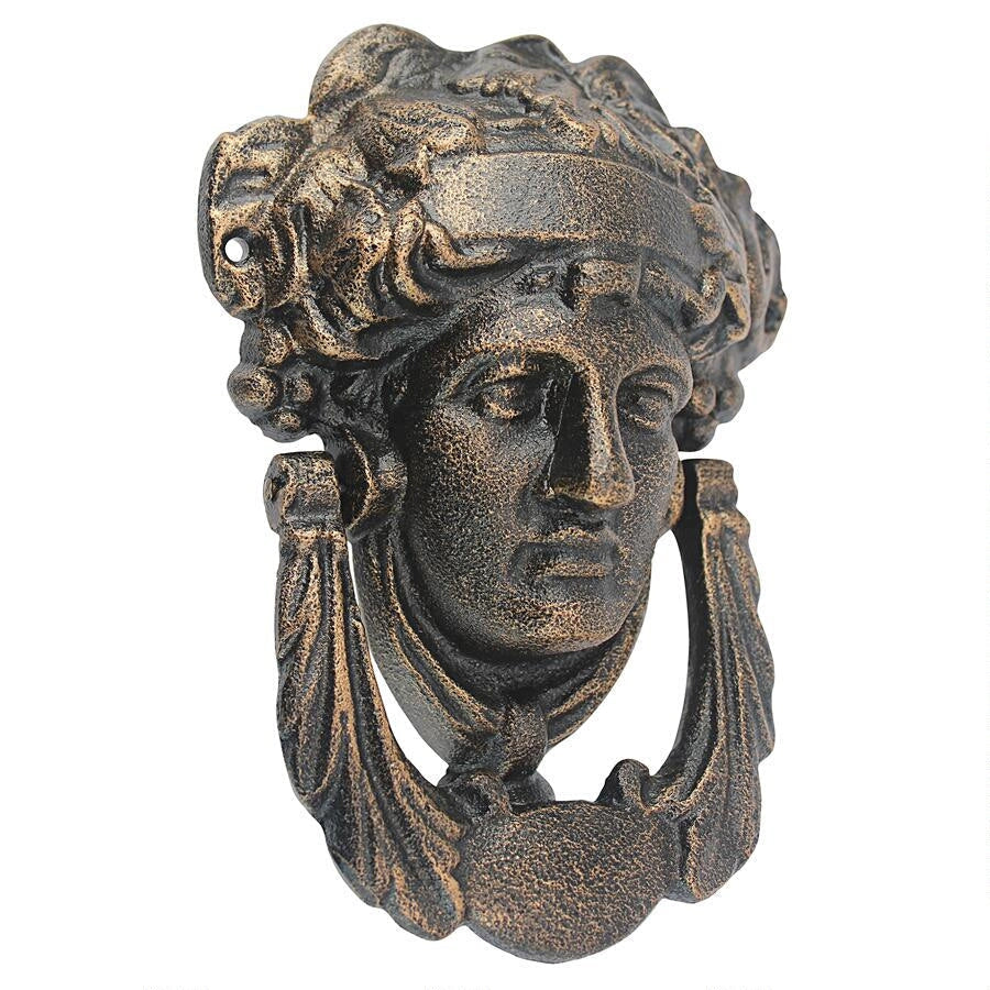Athena, Goddess of Arts and Literature Authentic Foundry Iron Door Knocker