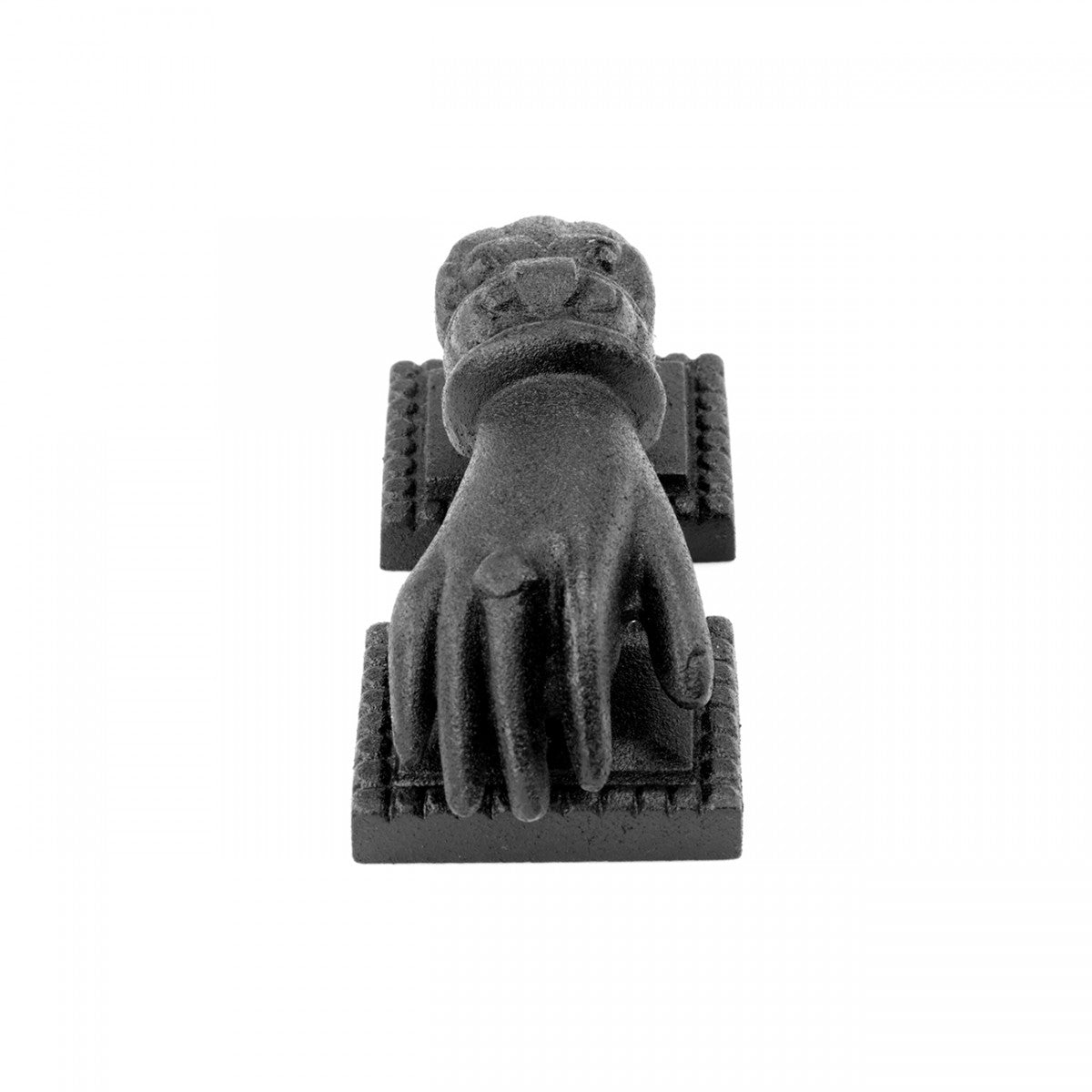 Black Cast Iron Door Knocker Hand Fist Design 4" inch Tall