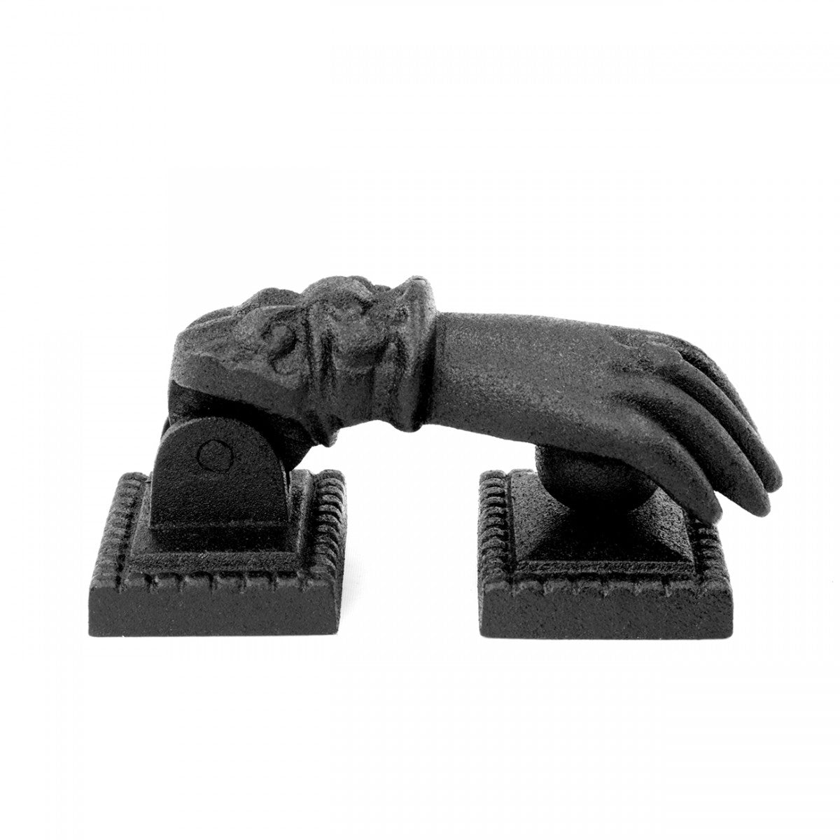 Black Cast Iron Door Knocker Hand Fist Design 4" inch Tall